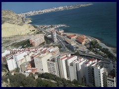 View from Santa Barbara Castle 34 - North end of central Alicante