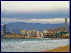 Skyline of West Benidorm, where you find the two tallest buildings: Gran Hotel Bali and Intempo