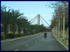 Elche outskirts 06 - Bimilenario Suspension Bridge above Vinalopo River in the Northern outksirts