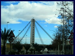 Elche outskirts 07 - Bimilenario Suspension Bridge above Vinalopo River in the Northern outksirts