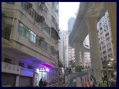 Sai Ying Pun elevated highway.