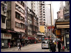 Queens Road West near our hotel at the border of Sheung Wan and Sai Ying Pun.