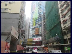 The colourful Ibis Hotel at Des Voeux Road, Sheung Wan.