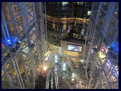 Langham Place, a tall and futuristic shopping mall in Mongkok, part of Kowloon. The mall, openend in 2004, has 15 floors and a skyscraper on top. It is close to Nathan Road.