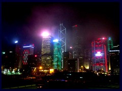 Colourful skyscrapers at Statue Square in Central.