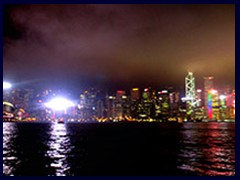 Hong Kong Island at night seen from Ave of the Stars, Kowloon