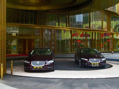 Jaguar luxury cars belonging to Hotel Lisboa.