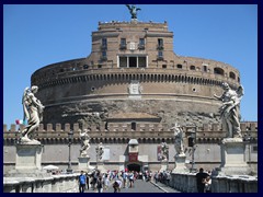 Castello Sant'Angelo, an ancient fortress and mausoleum, is situated between the Prati district and the Vatican City. It is just one block from Piazza Cavour, there is a separate page about it.