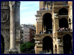 Details of the Colosseum and the Arch of Titus.