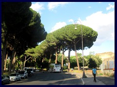 Parco Oppio is a park on the hill Monte Esquilino above Colosseum. Here you find the ruins of Domus Aurea and ancient baths. Many tourists buses stop at the park, but it is badly maintained.