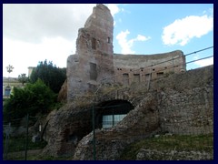 Ruins of Domus Aurea and the Trajan Baths in Parco Oppio.