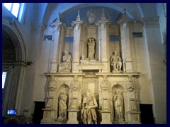 Michelangelo's statue of Moses and other religious persons, part of the tomb of Pope Julius II.