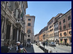 Corso del Rinascimento near Piazza Navona. To the left is Palazzo Madama, the home of the Senate of the Italian Republic.