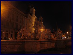 Piazza Navona at night.