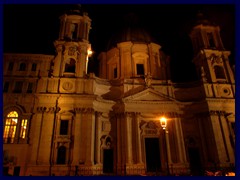 Piazza Navona at night with the Church of Sant'Agnese in Agone.