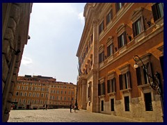 Palazzo Montecitorio at Piazza Montecitorio. Palazzo Montecitorio is the seat of the Italian Chamber of Deputies, part of the parliament.