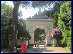 Arco di Settimio Severo, Villa Borghese.The arch features the original Triton statues that were moved from Piazza Navona.