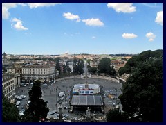 View from the terrace at Pincio Park above Piazza del Popolo.