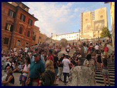 Spanish Steps, Piazza di Spagna, towards the Santa Trinità dei Monti church.