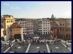 Looking down on Piazza di Spagna from the Pincio hill.