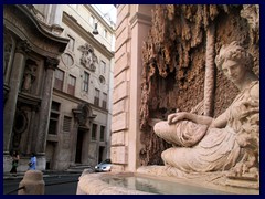 The godess Juno, Via delle Quattro Fontani (Road of Four Fountains), a road that has an intersection with four renaissance fontains, one in each corner. They where commissioned by Pope Sixtus V and installed in the 1580s.
