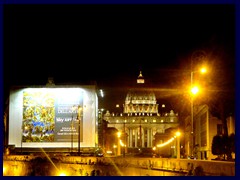 St Peter's Basilica, Vatican City seen from Sant 'Angelo by night.