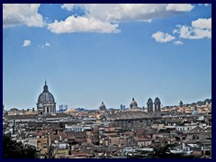 Views of Rome from Pincio Hill withthe church Sant'Andrea della Valle to the left.