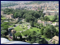 Views of  Vatican City's gardens  from St Peter's Basilica, Vatican City 024