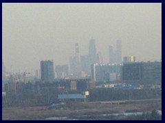 Moscow new CDB skyline seen from the airport. Many of Europe's tallest skyscrapers have been constructed in Moscow the latest years.