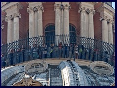 People at the observation deck of the dome, St Peter's Basilica.