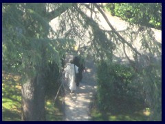 Important catholic men seen from St Peter's Basilica. At first we thought it was the pope!