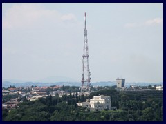 Radio mast seen from St Peter's Basilica, Vatican City.