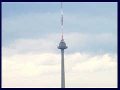 Views from Gediminas Tower: Vilnius TV Tower (326m), built in 1980 and situated in the West part of the city.