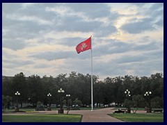 Lukiškės Square (Lukiškių aikštė) is the largest square in Vilnius. The flag stands where the Lenin statue stood.