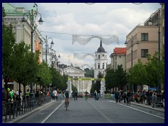 Gedimino Avenue, towards Cathedral Square, during Vilnius Marathon.