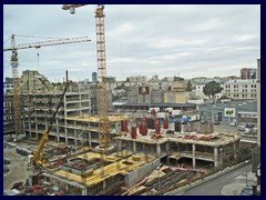 Construction site opposite our apartment building, Naujamiestis (New Town).