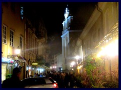 Didzioji street, Old Town Vilnius by night 