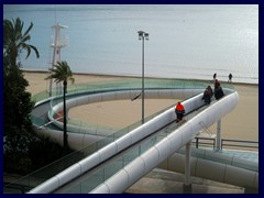 Alicante City Centre 082 - futuristic walk bridge down to Postiguet Beach