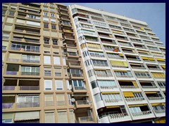 Alicante City Centre 087 - modern apartment buildings near Santa Barbara Castle.