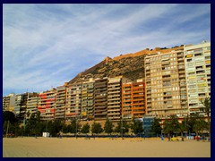 Alicante City Centre 099  - Playa Postiguet and Santa Barbara Castle