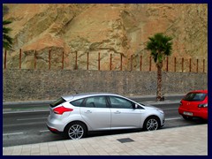 Our rental car, a new Ford Focus, at Av. Villajoyosa.