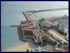 Castillo de Santa Barbara 59 - view towards Alicante's port and Melia Hotel