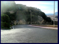Castillo de Santa Barbara 87 - we walked down this winding road from Mount Benacantil