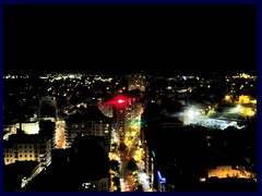 Alicante by night 55 - view from the 27th floor of our hotel Tryp Gran Sol towards the city center