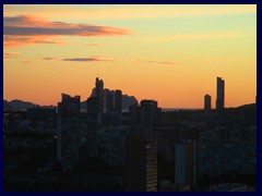 Skyline views from Gran Hotel Bali 30 - sunset over Northeast part