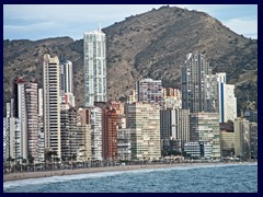 Skyline views from Cala Mal Pas 03 - Torre Lugano (43 floors, built 2008) and El Mirador del Mediterraneo (32 floors, built 2006).