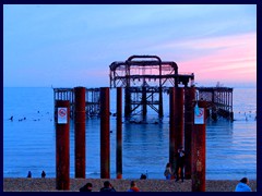 Brighton at night, sunset 04 - West Pier