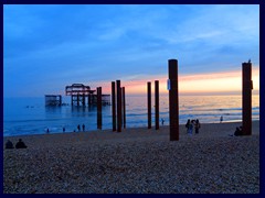 Brighton at night, sunset 05 - West Pier