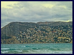 Calpe New City Centre 19 - looking towards the private mansions in the mountains