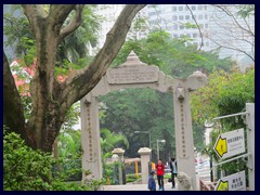 British Chinese war memorial, Hong Kong Zoo and Botanical garden.